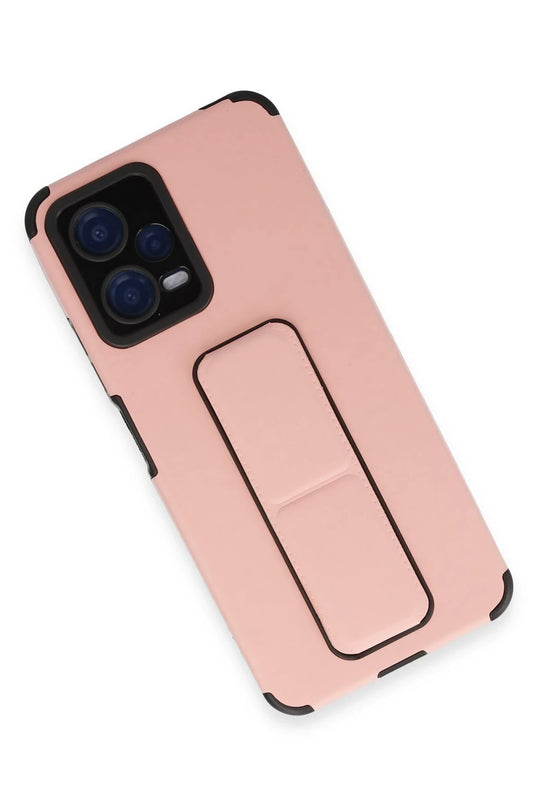 Xiaomi Poco X5 5G Mega Standlı Silikon Kılıf - Pudra 3