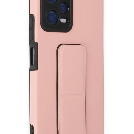 Xiaomi Poco X5 5G Mega Standlı Silikon Kılıf - Pudra 2