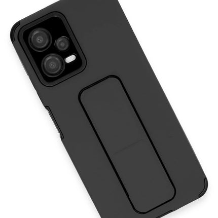 Xiaomi Poco X5 5G Mega Standlı Silikon Kılıf - Siyah 3