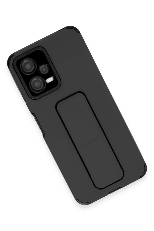 Xiaomi Poco X5 5G Mega Standlı Silikon Kılıf - Siyah 3