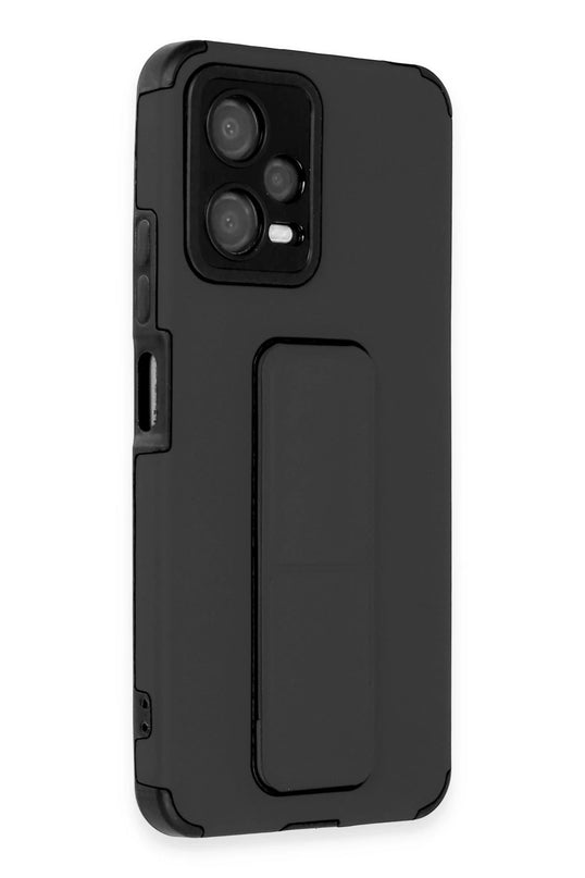 Xiaomi Poco X5 5G Mega Standlı Silikon Kılıf - Siyah 2