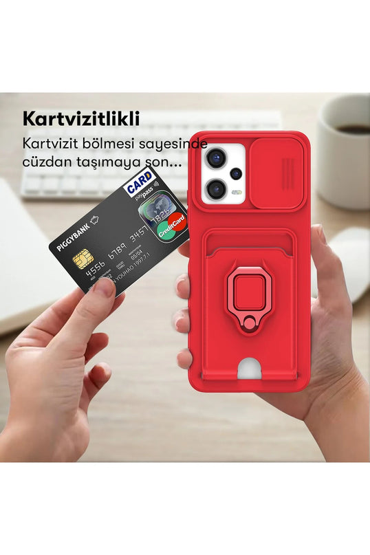 Xiaomi Poco X5 5G Zuma Kartvizitli Yüzüklü Silikon Kılıf - Lacivert 5