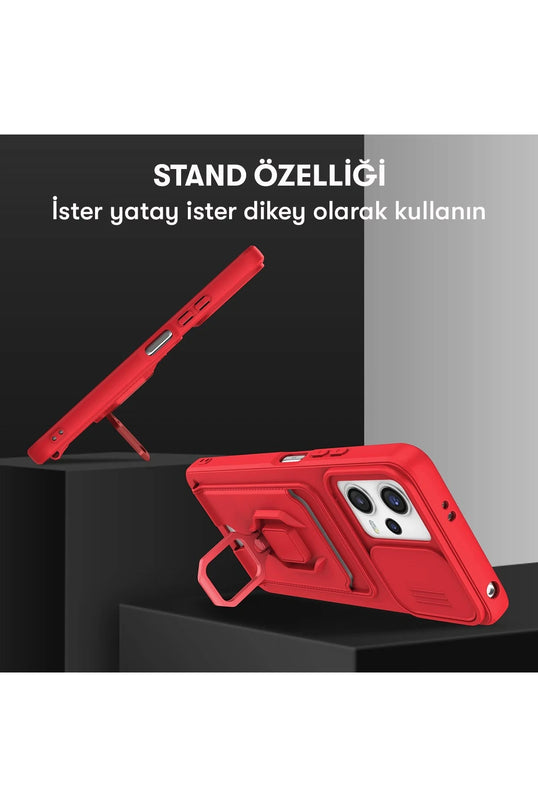 Xiaomi Poco X5 5G Zuma Kartvizitli Yüzüklü Silikon Kılıf - Lila 4