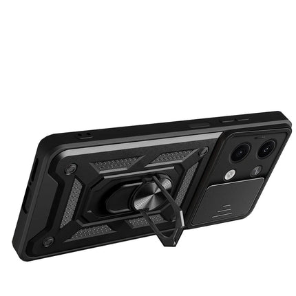 Xiaomi Poco X6 Pars Lens Yüzüklü Silikon Kılıf - Siyah 3