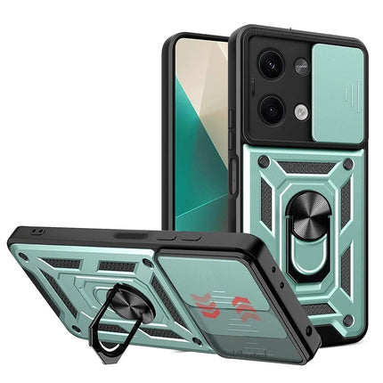 Xiaomi Poco X6 Pars Lens Yüzüklü Silikon Kılıf - Yeşil