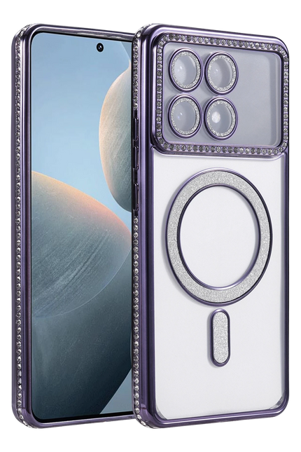 Xiaomi Poco X6 Pro Joke Simli Magneticsafe Kılıf - Derin Mor