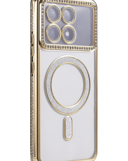 Xiaomi Poco X6 Pro Joke Simli Magneticsafe Kılıf - Gold 3
