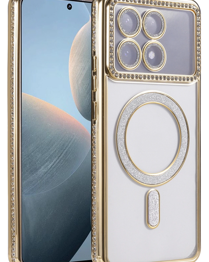 Xiaomi Poco X6 Pro Joke Simli Magneticsafe Kılıf - Gold