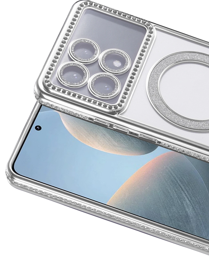 Xiaomi Poco X6 Pro Joke Simli Magneticsafe Kılıf - Gümüş 2