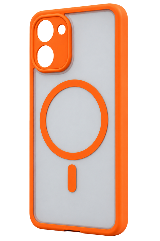 Xiaomi Poco X8 Pro Loji Magsafe Kapak Kılıf - Turuncu
