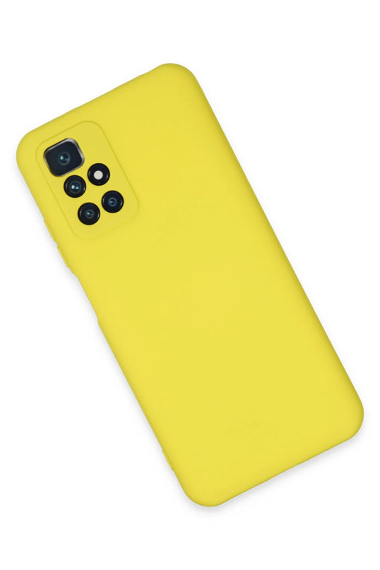 Xiaomi Redmi 10 2022 Nano içi Kadife Silikon Kılıf - Sarı 3