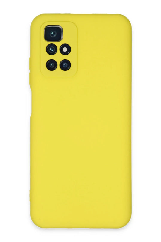 Xiaomi Redmi 10 2022 Nano içi Kadife Silikon Kılıf - Sarı