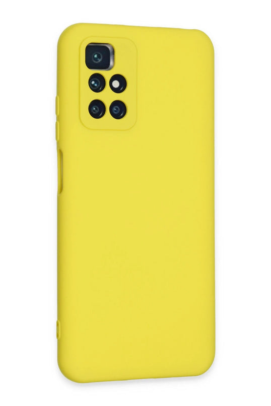 Xiaomi Redmi 10 2022 Nano içi Kadife Silikon Kılıf - Sarı 2