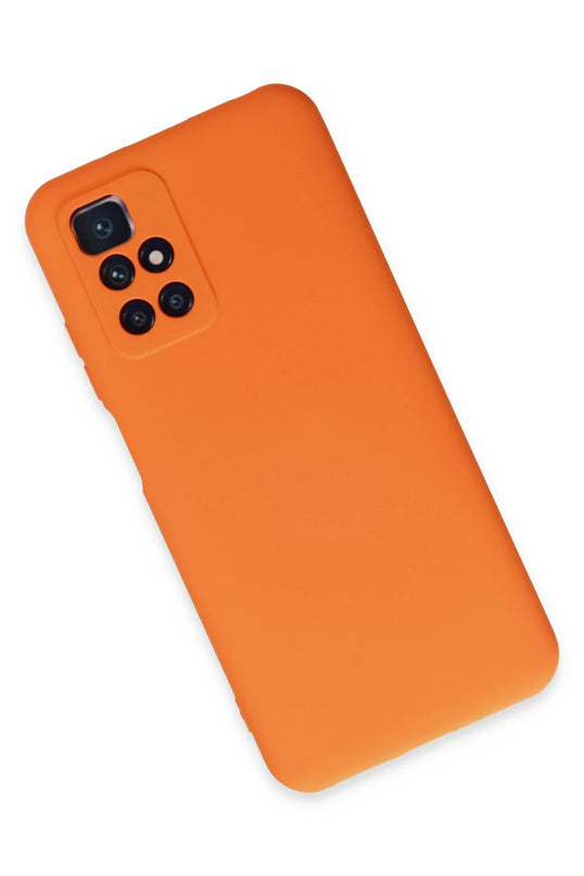 Xiaomi Redmi 10 2022 Nano içi Kadife Silikon Kılıf - Turuncu 3