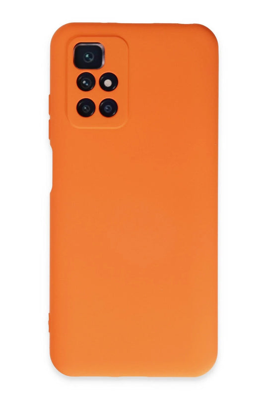 Xiaomi Redmi 10 2022 Nano içi Kadife Silikon Kılıf - Turuncu