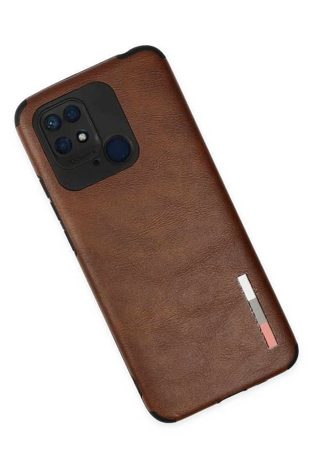 Xiaomi Redmi 10C Loop Deri Silikon Kılıf - Kahverengi 2