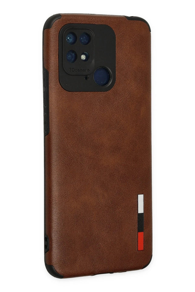 Xiaomi Redmi 10C Loop Deri Silikon Kılıf - Kahverengi 3