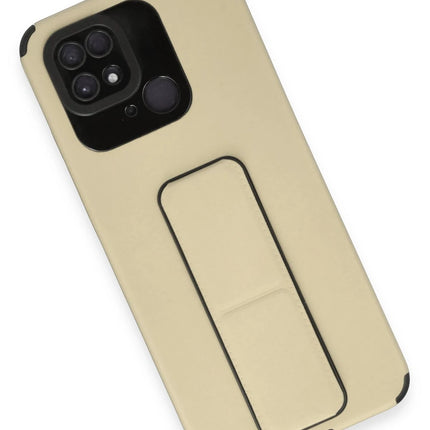 Xiaomi Redmi 10C Mega Standlı Silikon Kılıf - Gold 3