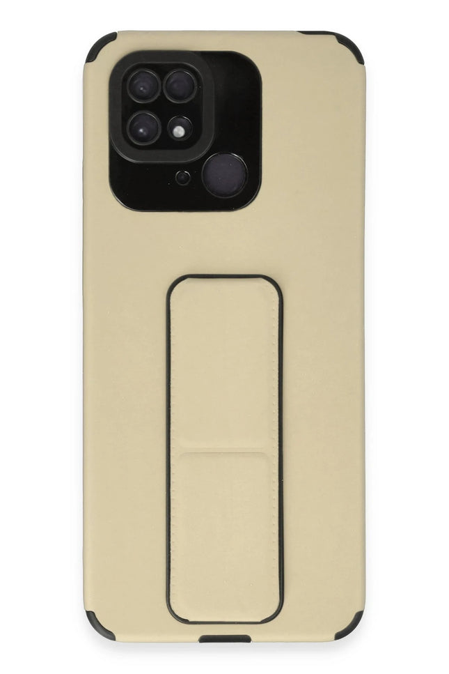 Xiaomi Redmi 10C Mega Standlı Silikon Kılıf - Gold 2