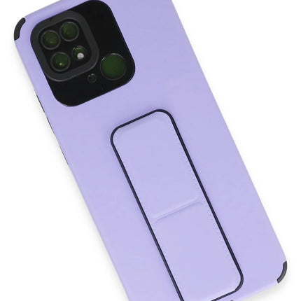 Xiaomi Redmi 10C Mega Standlı Silikon Kılıf - Lila 3