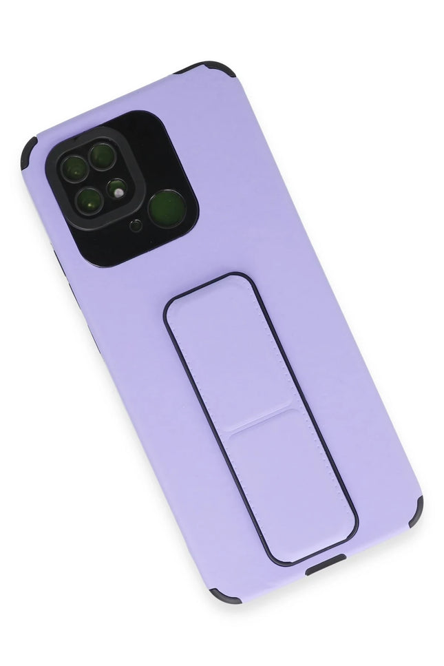 Xiaomi Redmi 10C Mega Standlı Silikon Kılıf - Lila 3