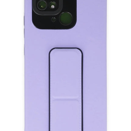 Xiaomi Redmi 10C Mega Standlı Silikon Kılıf - Lila 2