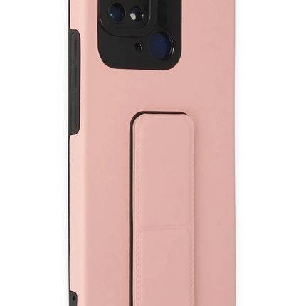 Xiaomi Redmi 10C Mega Standlı Silikon Kılıf - Pudra