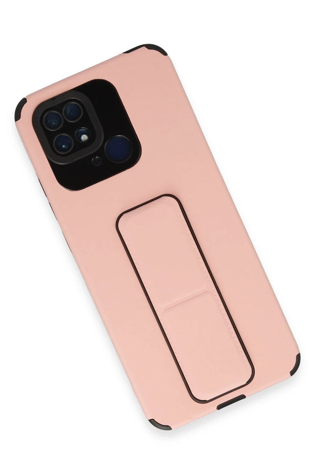 Xiaomi Redmi 10C Mega Standlı Silikon Kılıf - Pudra 3