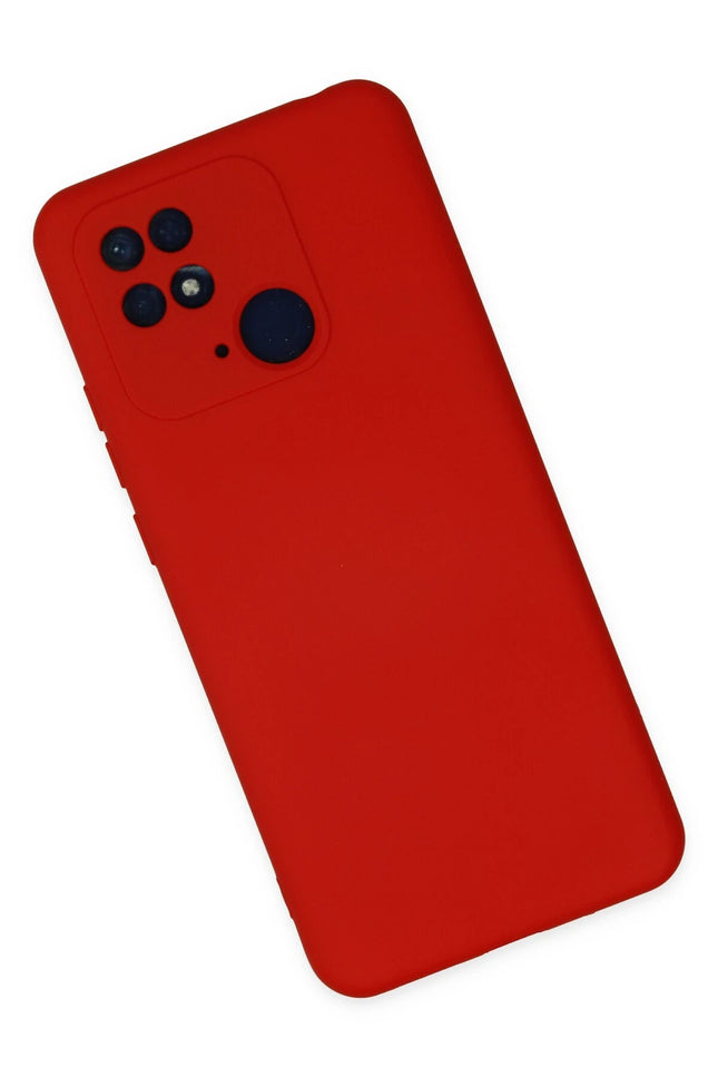 Xiaomi Redmi 10C Nano içi Kadife Silikon Kılıf - Kırmızı 2