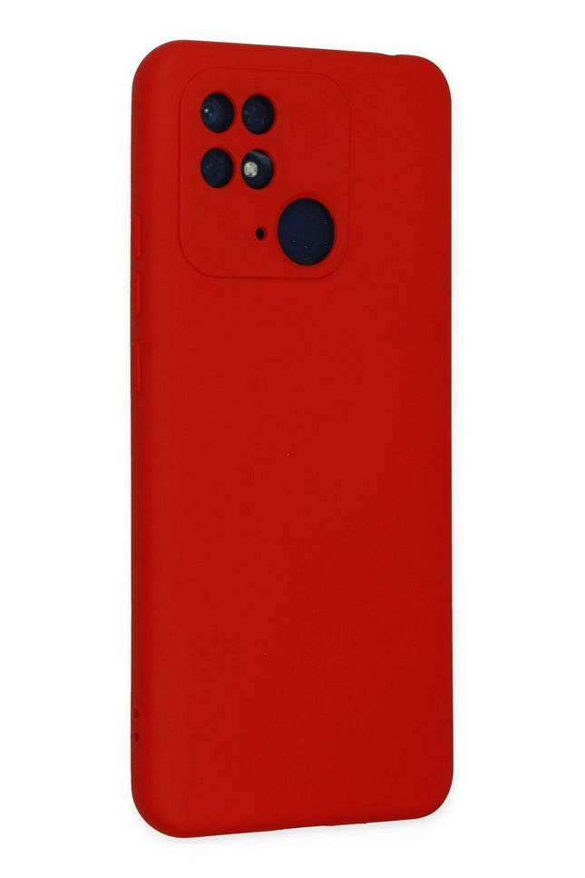 Xiaomi Redmi 10C Nano içi Kadife Silikon Kılıf - Kırmızı 3