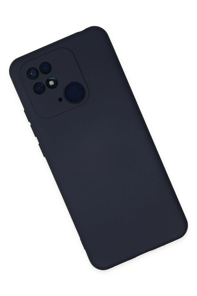 Xiaomi Redmi 10C Nano içi Kadife Silikon Kılıf - Lacivert 2