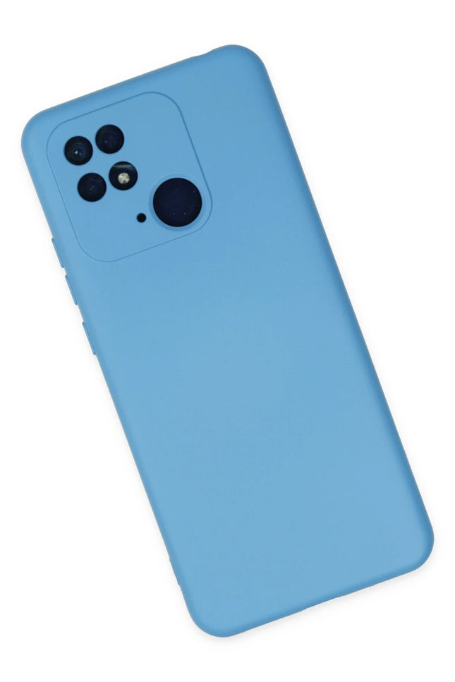 Xiaomi Redmi 10C Nano içi Kadife Silikon Kılıf - Mavi 2