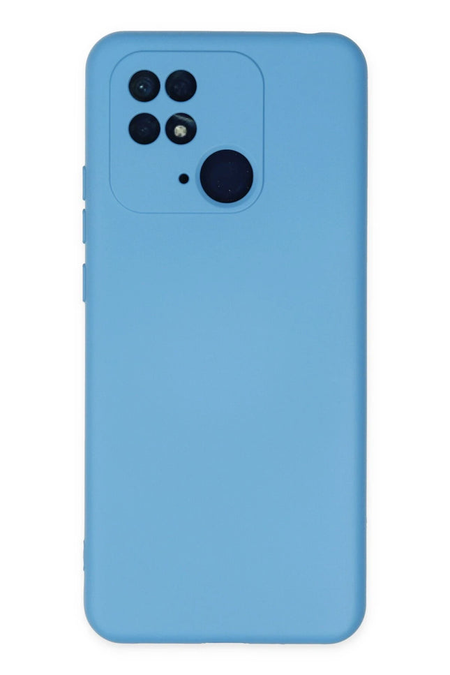 Xiaomi Redmi 10C Nano içi Kadife Silikon Kılıf - Mavi