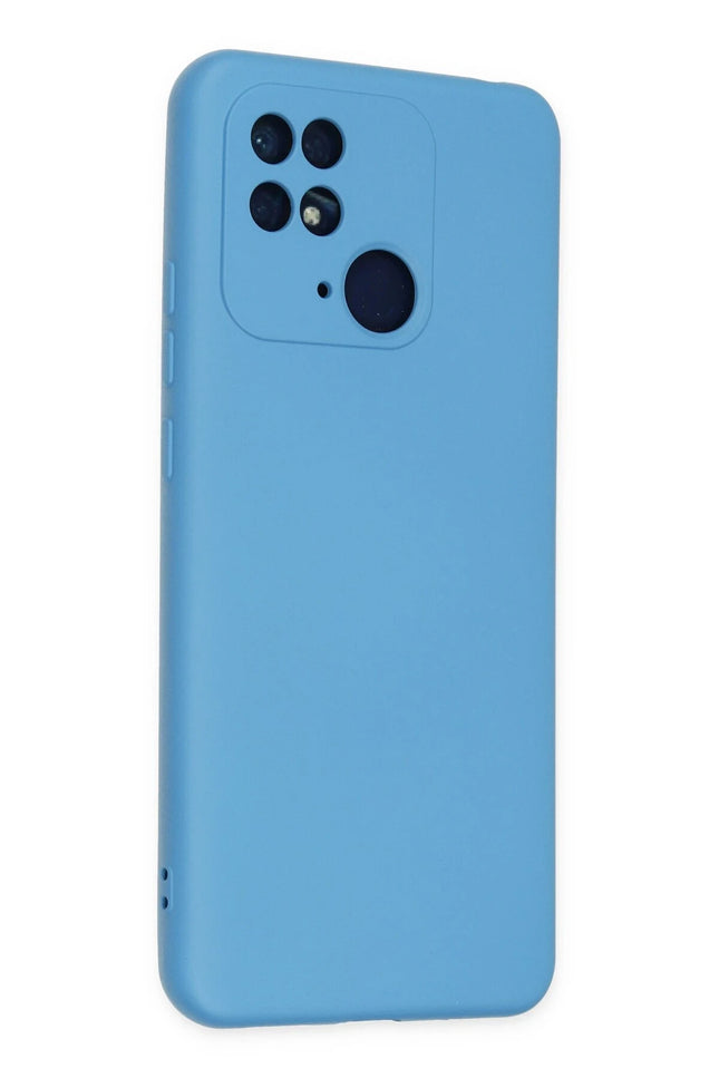 Xiaomi Redmi 10C Nano içi Kadife Silikon Kılıf - Mavi 3