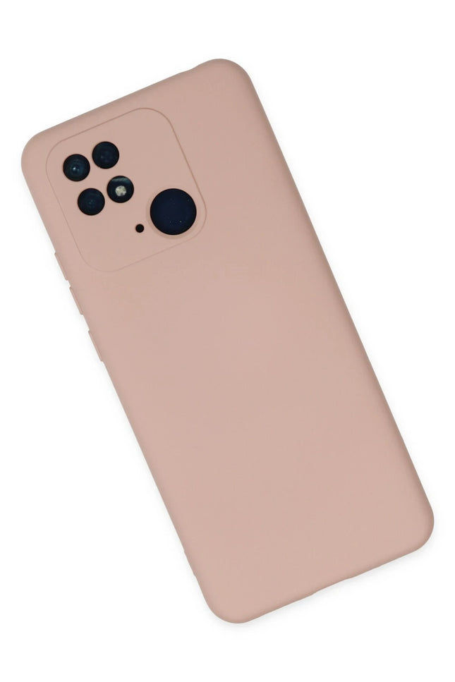 Xiaomi Redmi 10C Nano içi Kadife Silikon Kılıf - Pudra 2