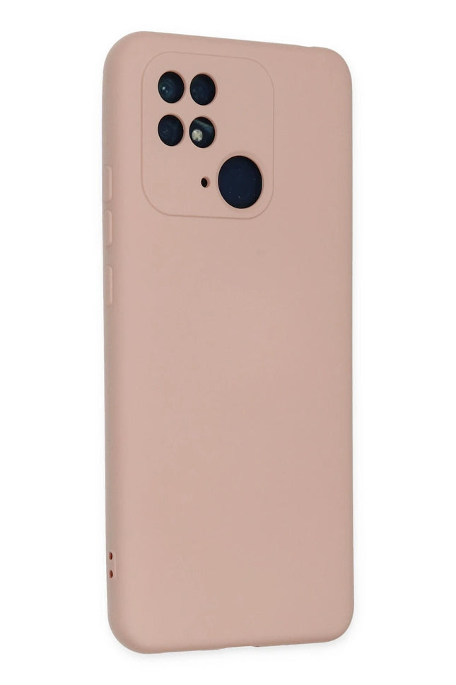 Xiaomi Redmi 10C Nano içi Kadife Silikon Kılıf - Pudra 3