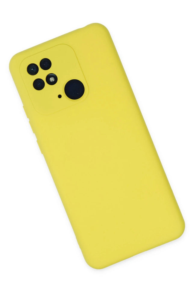 Xiaomi Redmi 10C Nano içi Kadife Silikon Kılıf - Sarı 2