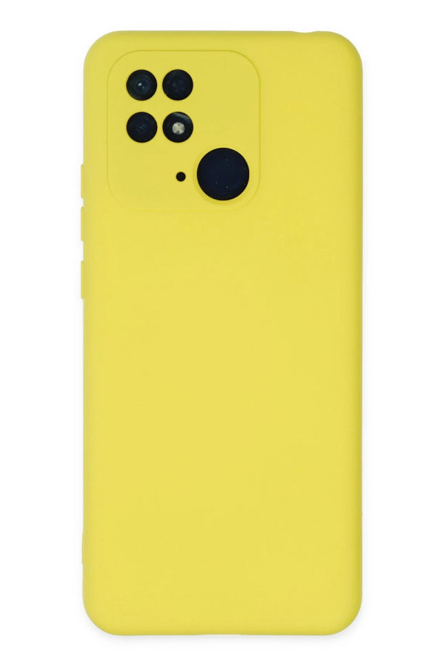 Xiaomi Redmi 10C Nano içi Kadife Silikon Kılıf - Sarı