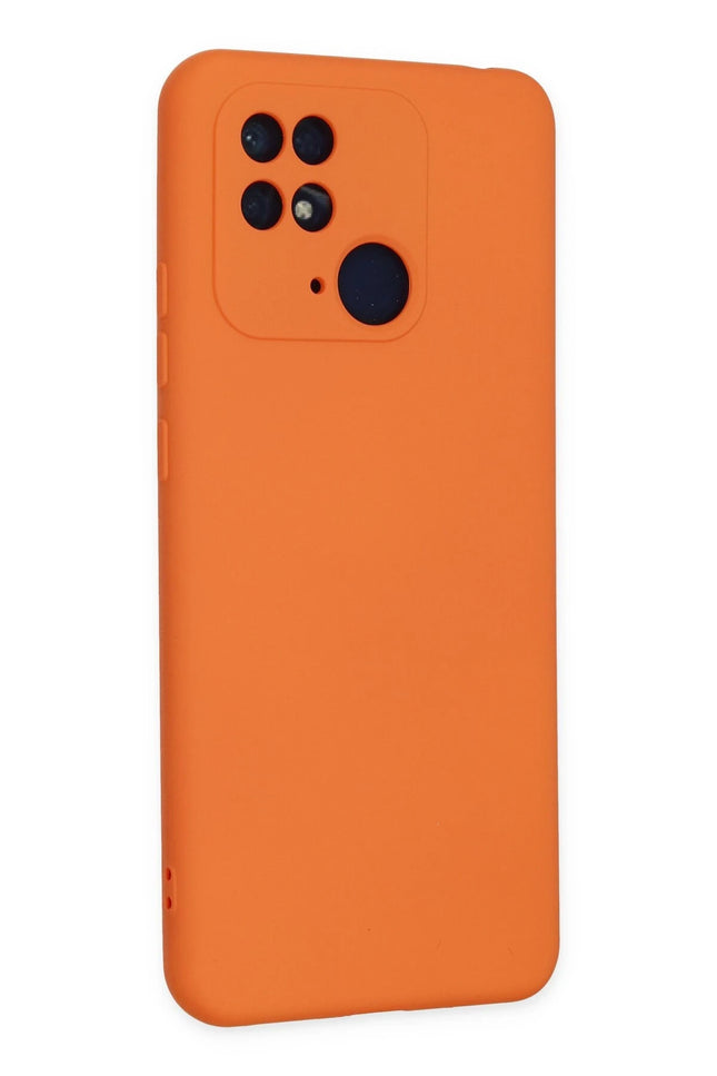 Xiaomi Redmi 10C Nano içi Kadife Silikon Kılıf - Turuncu 3