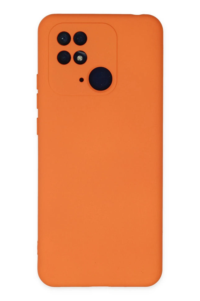Xiaomi Redmi 10C Nano içi Kadife Silikon Kılıf - Turuncu