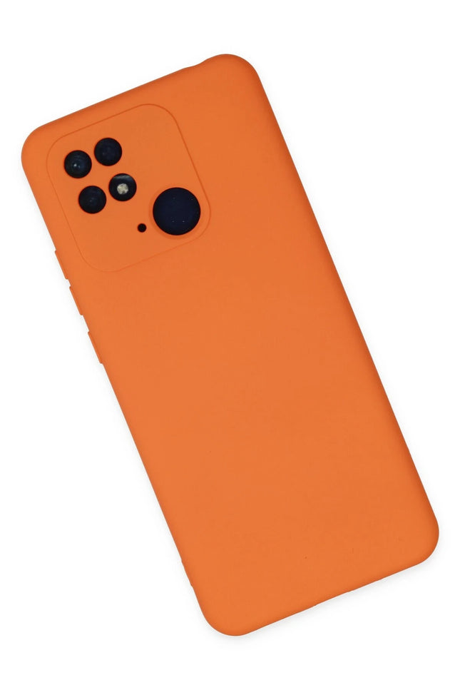 Xiaomi Redmi 10C Nano içi Kadife Silikon Kılıf - Turuncu 2
