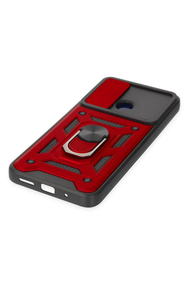 Xiaomi Redmi 10C Pars Lens Yüzüklü Silikon Kılıf - Kırmızı 5