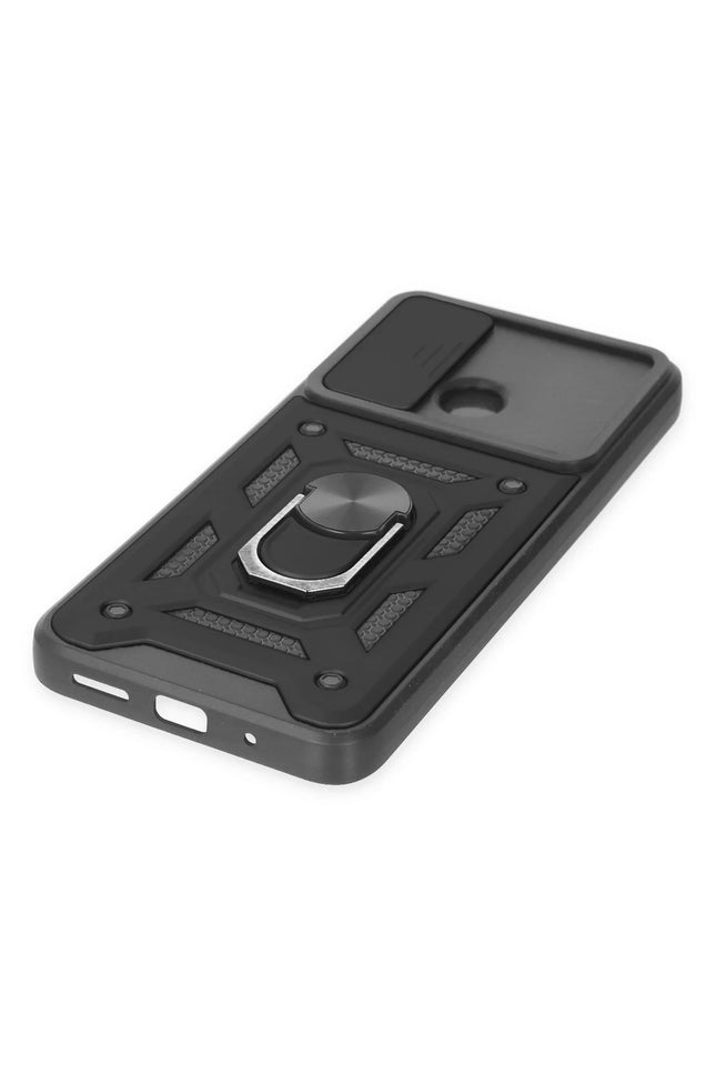 Xiaomi Redmi 10C Pars Lens Yüzüklü Silikon Kılıf - Siyah 5
