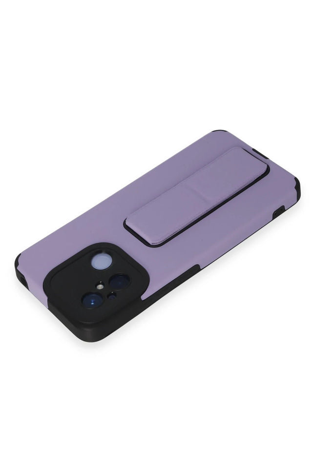 Xiaomi Redmi 12C Mega Standlı Silikon Kılıf - Lila 3