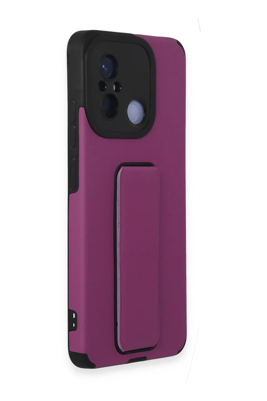 Xiaomi Redmi 12C Mega Standlı Silikon Kılıf - Mor 2