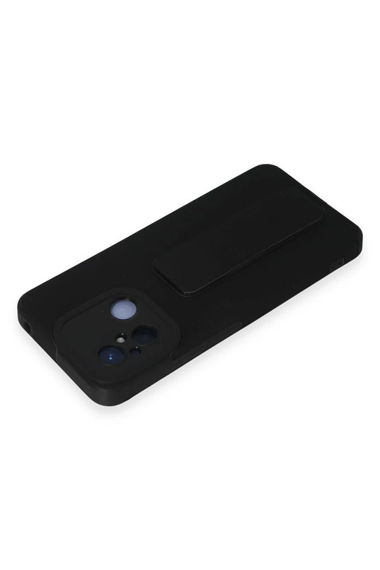 Xiaomi Redmi 12C Mega Standlı Silikon Kılıf - Siyah 3