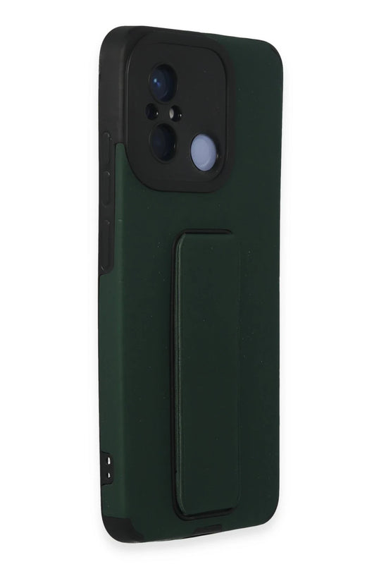 Xiaomi Redmi 12C Mega Standlı Silikon Kılıf - Yeşil 2