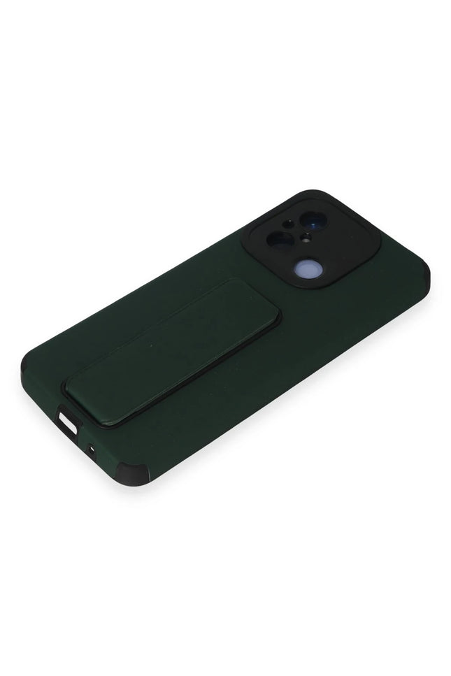 Xiaomi Redmi 12C Mega Standlı Silikon Kılıf - Yeşil 4