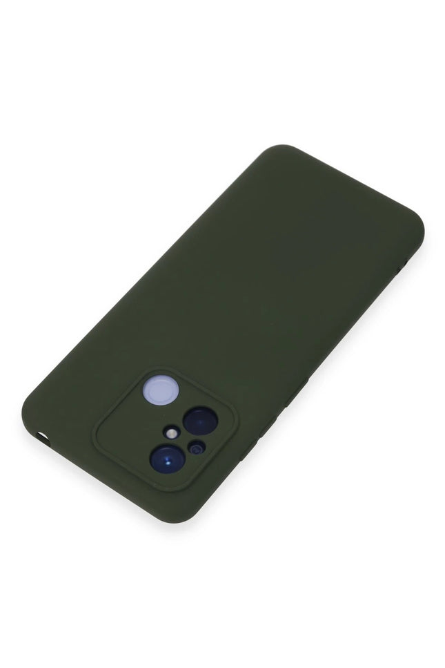Xiaomi Redmi 12C Nano içi Kadife Silikon Kılıf - Koyu Yeşil 3