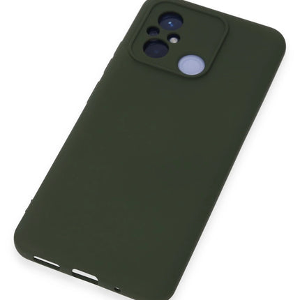 Xiaomi Redmi 12C Nano içi Kadife Silikon Kılıf - Koyu Yeşil 4